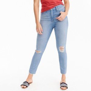 J. Crew Curvy Toothpick Jeans Size 29 Stretch Denim Distressed Skinny